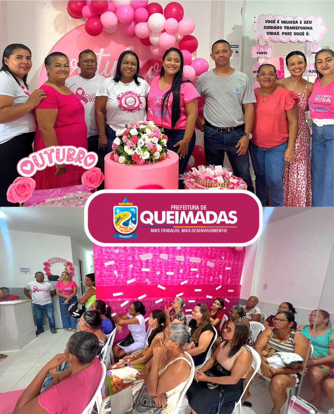 Encerramento da Campanha Outubro Rosa: Secretaria de Saúde encerra com sucesso o cronograma especial de ações com evento na USF Ponte Nova