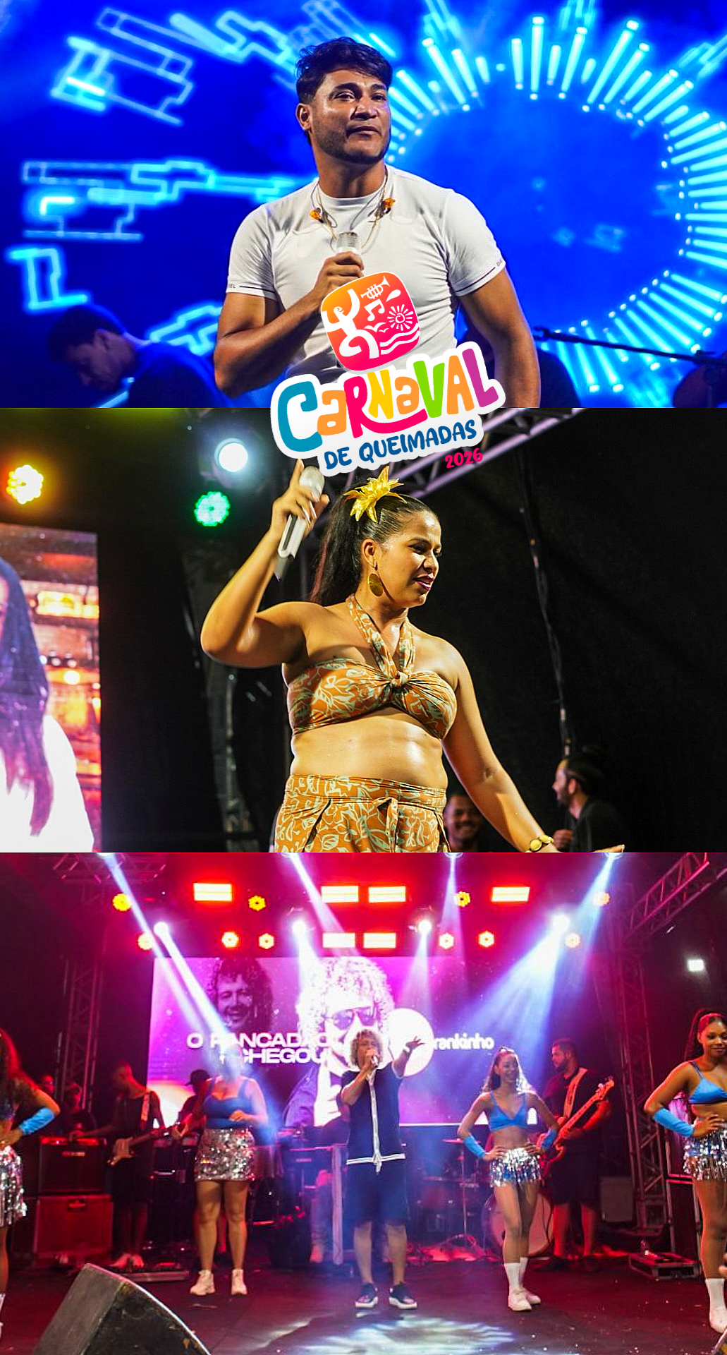 Grande público marca segunda noite e consagra sucesso do Carnaval de Queimadas 2026