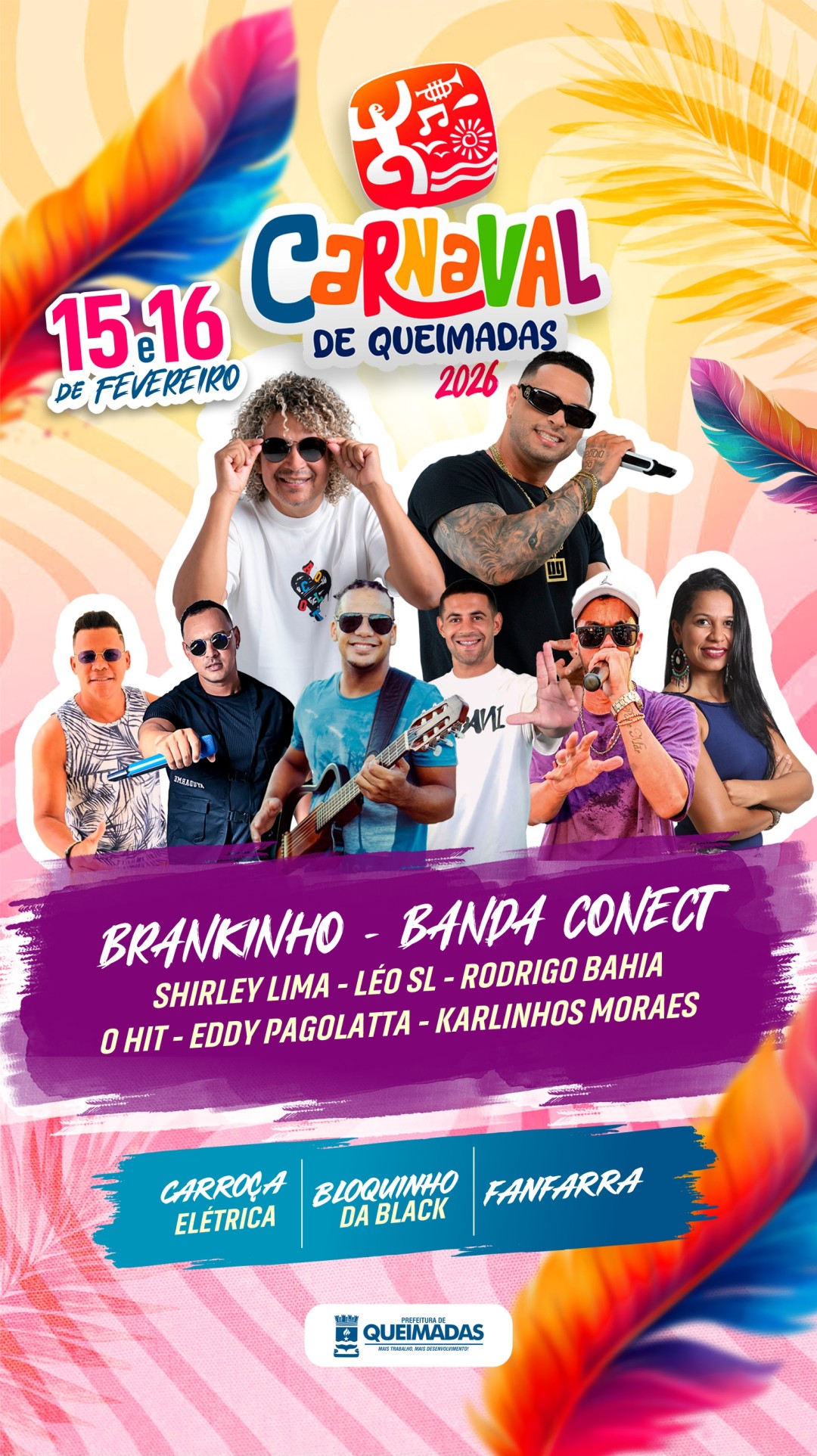 PREFEITURA DIVULGA ATRAÇÕES DO CARNAVAL DE QUEIMADAS 2026